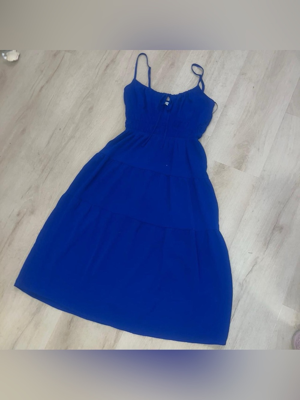 Source Unknown Cobalt Blue Spaghetti Strap Maxi Dress